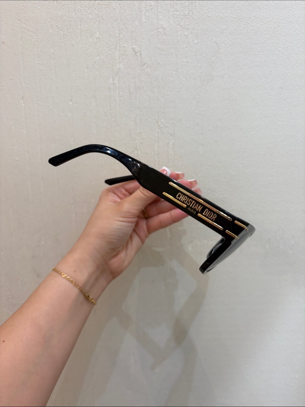 Dior Black Sunglasses with Gold Logo